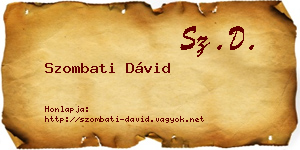 Szombati Dávid névjegykártya